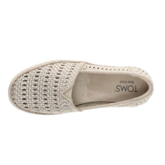 TOMS Valentia Platform Slip-On Espadrille Shoe Size 7 in Champagne - Picture 8 of 11